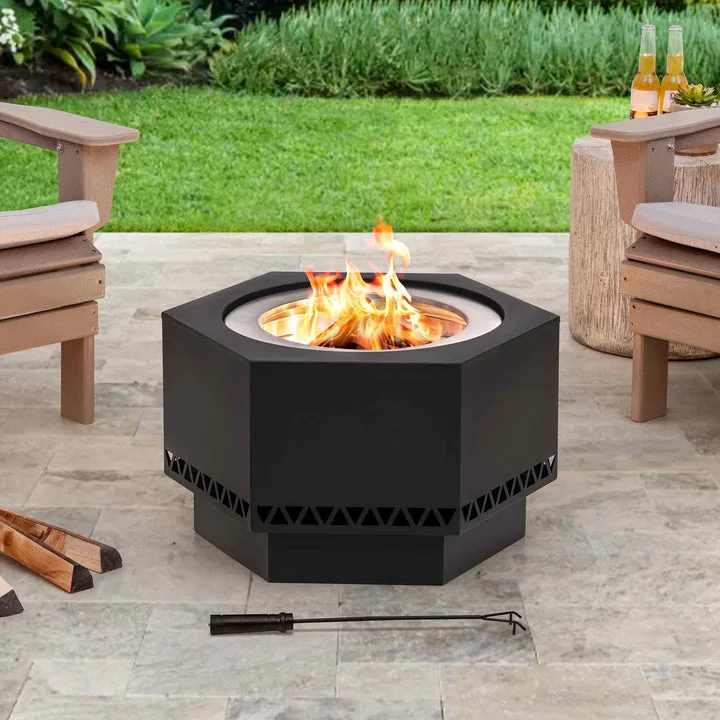 Braseiro sem Fumo AMIATA 66 × 57 × 38 cm – Preto